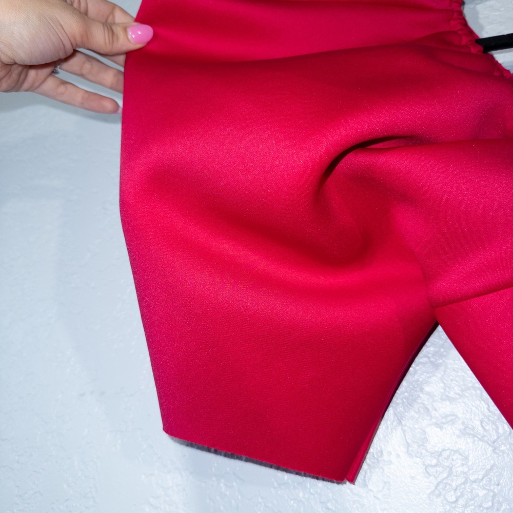 ASOS Fuchsia Puff Sleeve Mini Dress - Picture 7 of 8